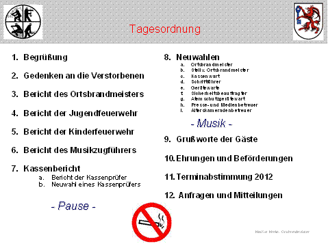 Bericht Der Jahreshauptversammlung 2012 – Freiwillige Feuerwehr Bodenburg